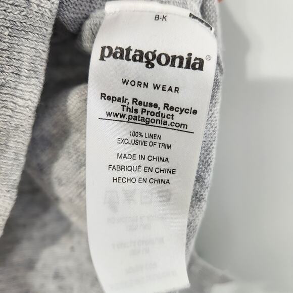 Patagonia Women's Lightweight Linen Tee Top in Heather Gray, XS - Picture 9 of 10